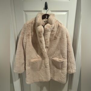Nasty Gal Plush Baby Pink Teddy Jacket